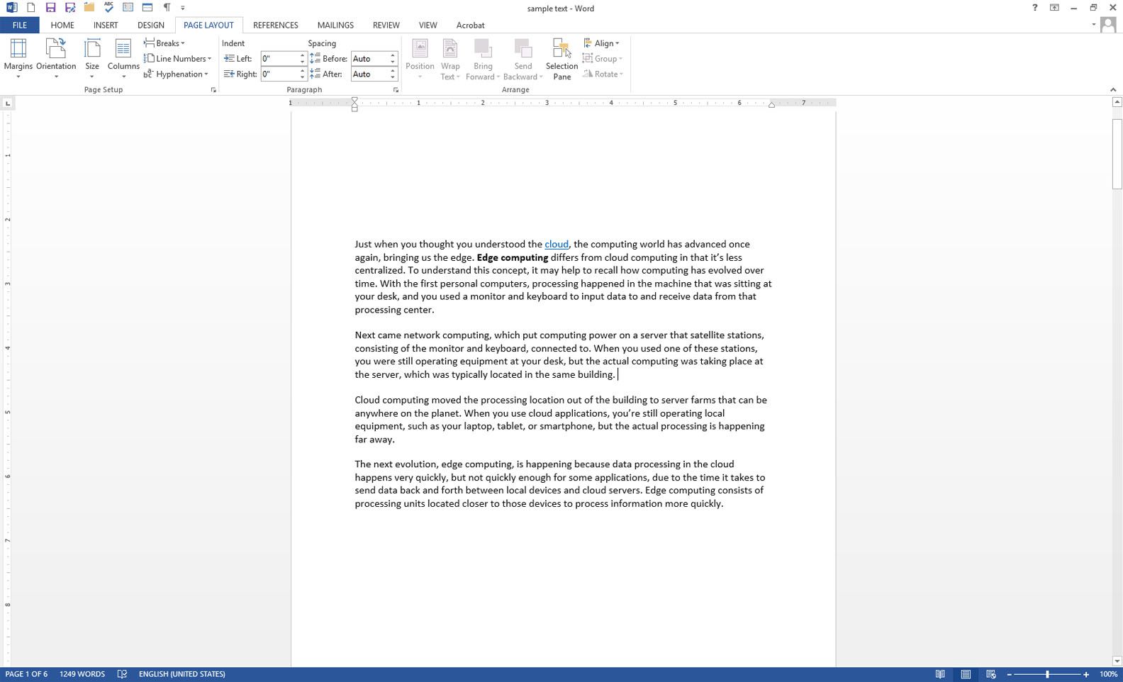 microsoft word center page alignment